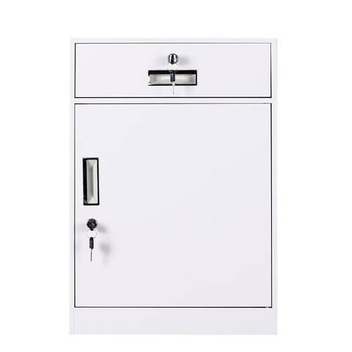 钢制办锁公小矮活动柜a4纸存放柜桌下柜子柜家用床头柜AG--06带小