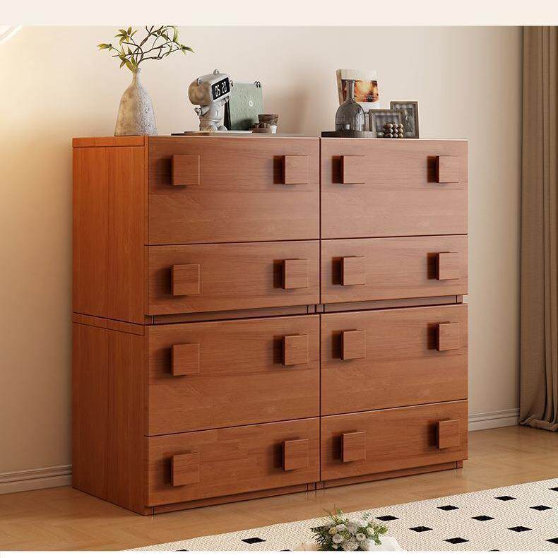 中古风电视柜客厅家用组合柜复古风实木储物落地卡门柜小户型地柜