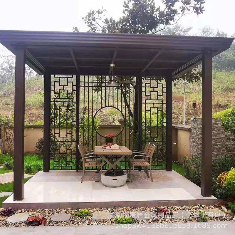 户外连廊艺凉亭589铝新中式式院阳光庭房中凉亭民宿户外花园凉亭