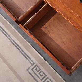 全电中实木萝格电视柜小户型菠客ASP厅电视柜古典雕花储物花梨木