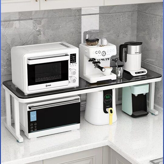 批发厨房置物架台面微波炉架烤箱架灶台收纳架电饭锅收纳架空气炸