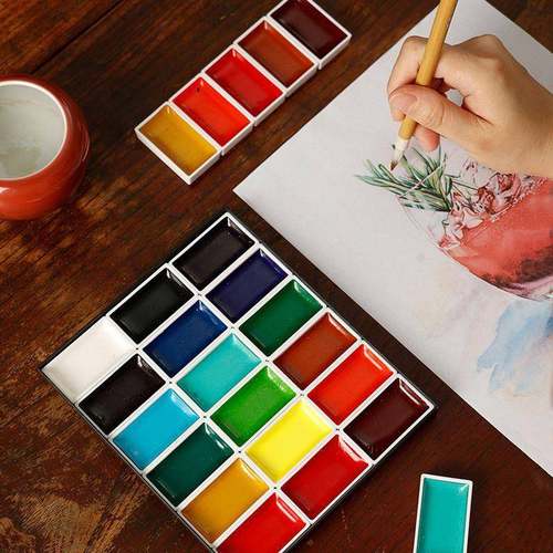 进口水香颜樱彩国画颜料腻国无品牌/画彩细创作