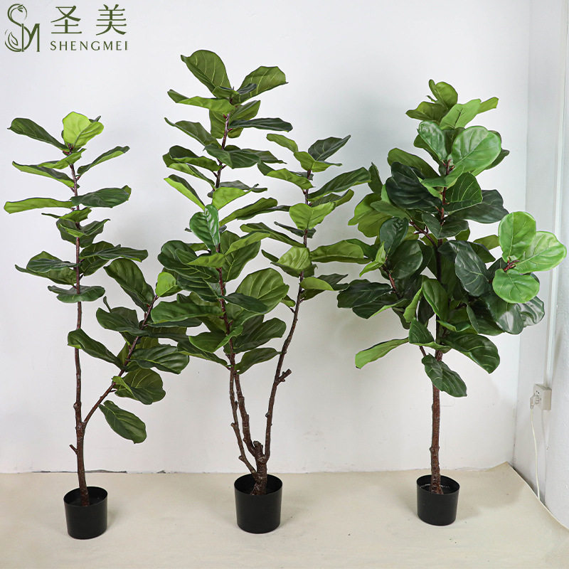 北欧仿真绿植盆栽龙舌兰客厅装饰落地摆件假盆景琴叶榕仿真植物