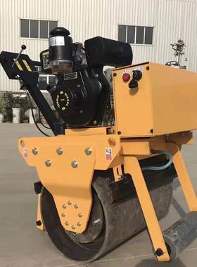 草坪碾60压0单轮路机土沟渠回填泥压实机沥青柴油手压扶碾99823压