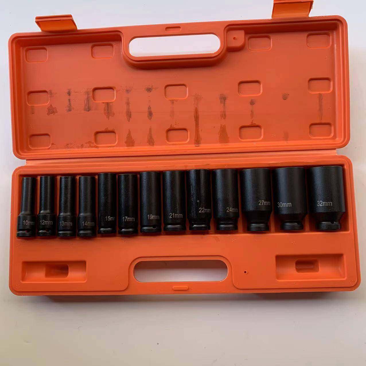 气动小风炮套筒套重型GNF头/装21件套加长六角1套筒风动旋具加厚