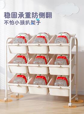 儿层童玩具收纳置架31370多可移动物架书架落地客厅幼园储物柜整