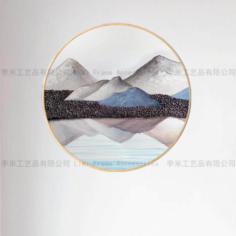 家用装饰圆框装饰清画中式客厅餐挂画小新圆形画厅NPH玄关墙画