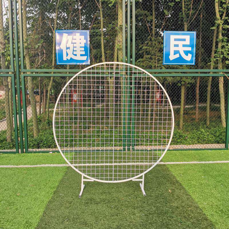 款婚庆圆形网格拱门风森系气球装F96H9J7J饰铁路艺网格引背景网格