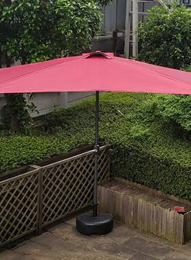 靠阳9258长台阳伞侧边墙户外半边伞方形庭院伞花园露台遮太阳伞花圃伞