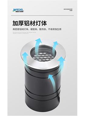 MMI3号ld地埋灯IP体67防水灯嵌入式圆形泳池公园广场e墙户外氛围