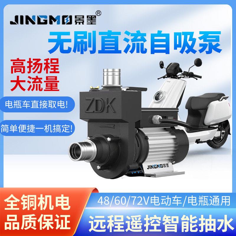 直流自吸泵48V60V72V电动车抽水泵大流量离心泵洒水车直流无刷泵