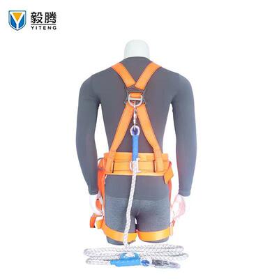 毅腾业厂家直供涤纶全身YAP五点式安全带高空作电爬杆钩工安全小