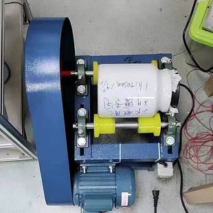 陶瓷磨釉料球磨机小型实验室化学粉磨机卧式双罐滚筒式湿磨球磨罐