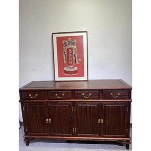 东非TAA储酸枝玄新中式物荷花餐边柜柜关