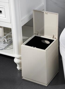 日式方形按压式圾桶客轻厅奢简卧室垃卫生间创意约简约EHL带盖赵