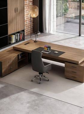 板经办公桌办主公室椅组老合简约现代总PIB裁桌大班台管理桌轻奢