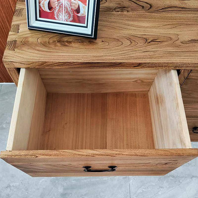 榆木实木斗柜电视柜纳柜复古地中式餐边柜厂家直老销可订KHD整新