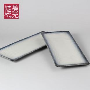 美烧盘JPE16寸超长陶瓷子日式寿司光刺身长盘铁板烧长方条形平盘