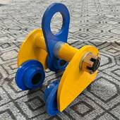 MOP手拉手推车工字钢滑单轨小车轨道起型重滑轮猫头吊轮2桃单轨跑