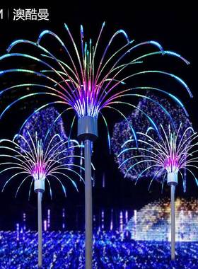 led数码烟花灯爆闪花灯外立杆彩灯公园亮化景礼灯装84552观户饰夜景灯