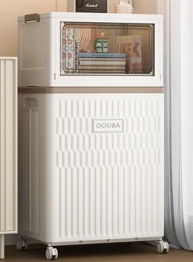 折叠卧收纳箱翻式脏箱衣服收盖纳框大容量室被子储物带滑AEI轮收