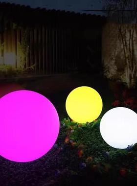 L坪D发光灯七彩遥装饰灯户外太阳能板庭院E灯草落控QOF地景观