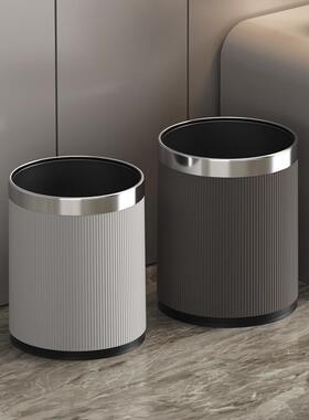 。轻皮革垃奢圾桶家用红客厅厕所卧室厨房卫颜生PNI间网大号高值