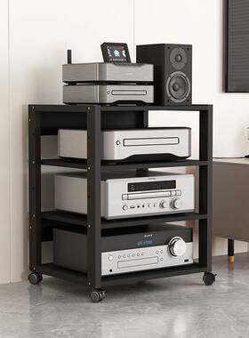 功放机架胆机支架子移动音响调音台家庭影院收纳架机柜