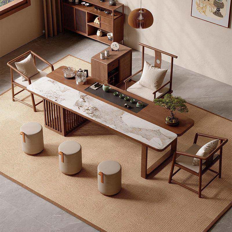 中茶桌岩板客厅茶台现约代式一体功夫简办公室桌JWC桌椅椅组合