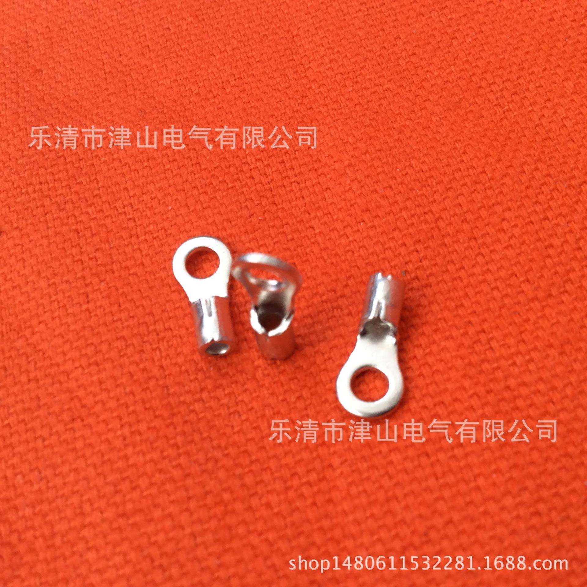 冷压圆形ACJ接线子铜鼻子端头接头RNB2-4紫端1铜000个