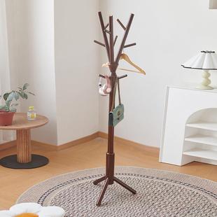 白蜡木衣帽纳架全实木挂衣架子地落卧室物架树杈衣帽客厅简约置家