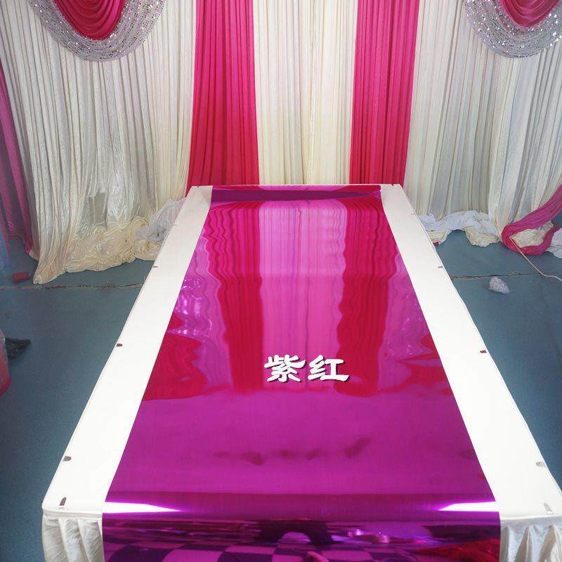 彩色镜面毯加厚亮地面婚紫礼60069839庆典婚庆结t台婚双面反光金
