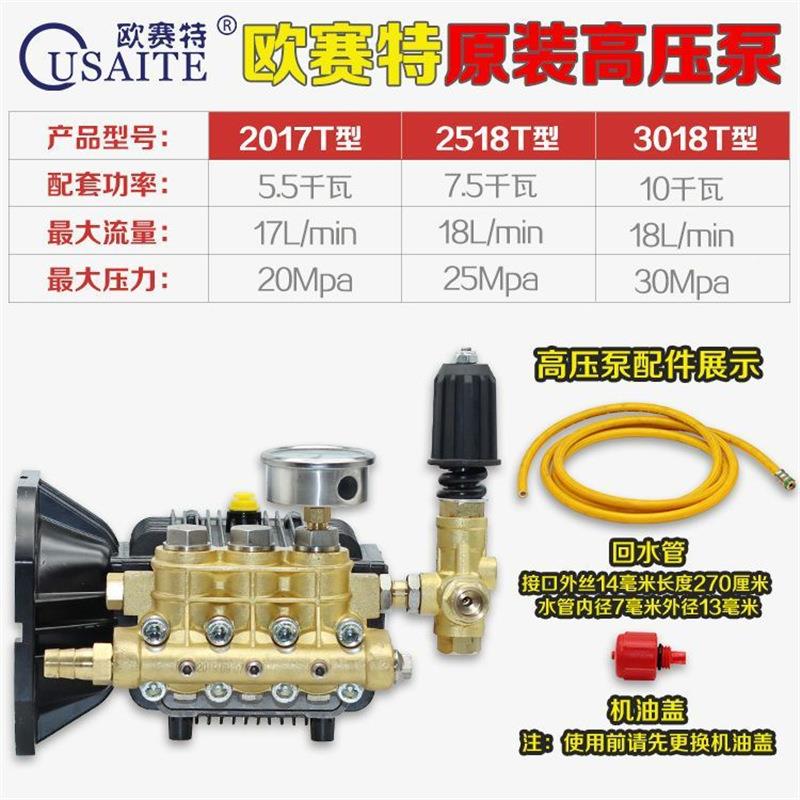 赛特马Q2M黑2518T欧/3018T/ODG017T型超高压清洗机洗车机泵头总成