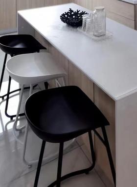 商用简约脚高脚椅吧台椅看酒吧kt简vCCM家用极耐高凳塑料吧椅包邮