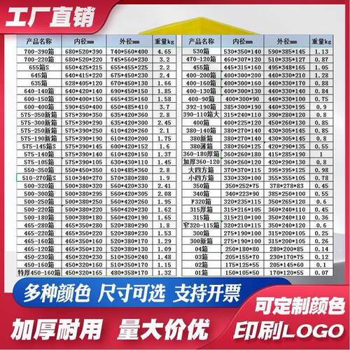 仓大加厚塑周转号箱7RQS00-390料塑料周转箱水产养殖箱库储物箱