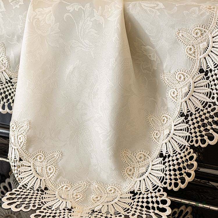 欧式钢琴防尘罩蕾丝布艺防尘盖布法式钢琴罩田园风钢琴盖巾防尘罩