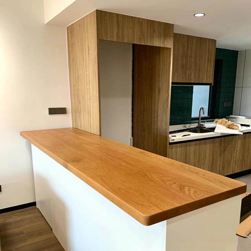 樱桃木转角桌板橡木降吧台面板L型木书桌JHQ桌升面板实木异原形飘