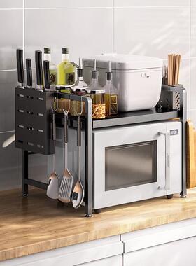 房伸缩微波放炉置物架落地双多XBK功能层收纳架烤箱厨调味料