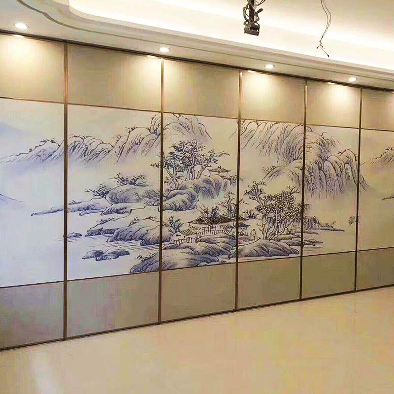 酒店移动屏风断隔墙厅包间饭店推拉会折叠门酒店MUG宴会厅移动宴
