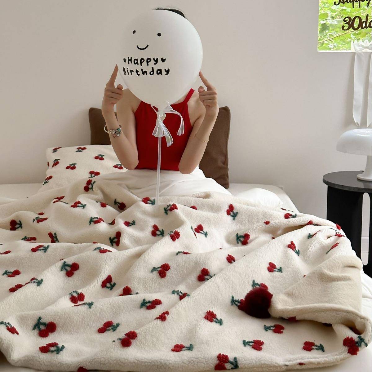 羊卷毯睡妮双面盖毯午毯英伦格沙发装饰mita毯旅行毯卧室卡通风毯