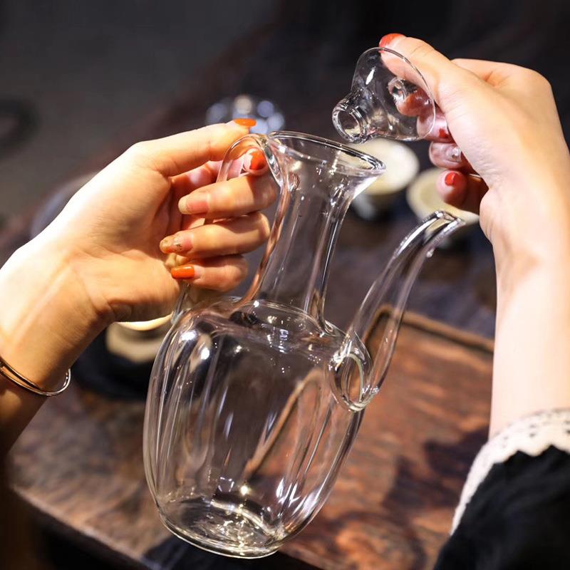 壶仿宋手执BVG壶棱壶玻璃高透明贵妃可加热耐温小茶壶瓜家用