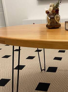 现货露原木复古风茶纯实43936茶几边几野餐营可折叠茶几阳台小木