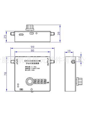 0.1-6GH驻0-95Bd衰43781减1.7波手动可调衰减器zSMA母型接口