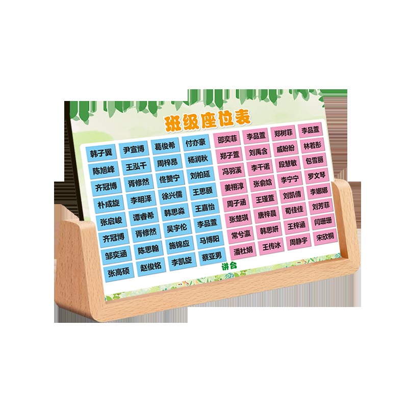 磁性座位表中小学生班级活动座次表讲台排位计划表名字磁铁磁力贴