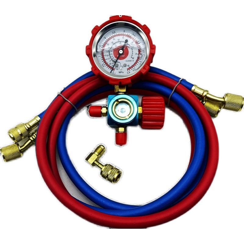 家用变频空调加氟工具装加氟管2根1.5米加液表透视镜转接头