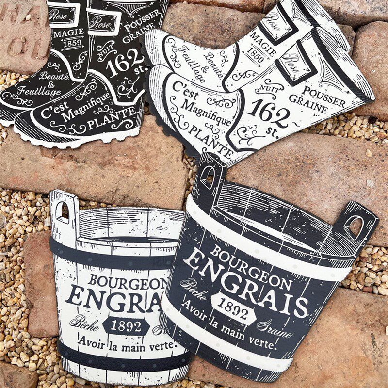 复古铁艺靴子水桶壁挂装饰挂牌挂画咖啡馆民宿花园阳台装饰品杂货