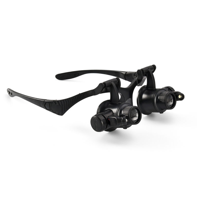 头戴眼镜放大镜倍倍倍8倍10倍15倍20倍修钟表LED灯眼式