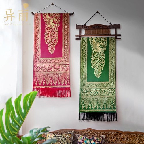 异丽泰式挂布东南亚风格壁挂墙饰挂件泰国布艺桌旗壁饰丝巾架