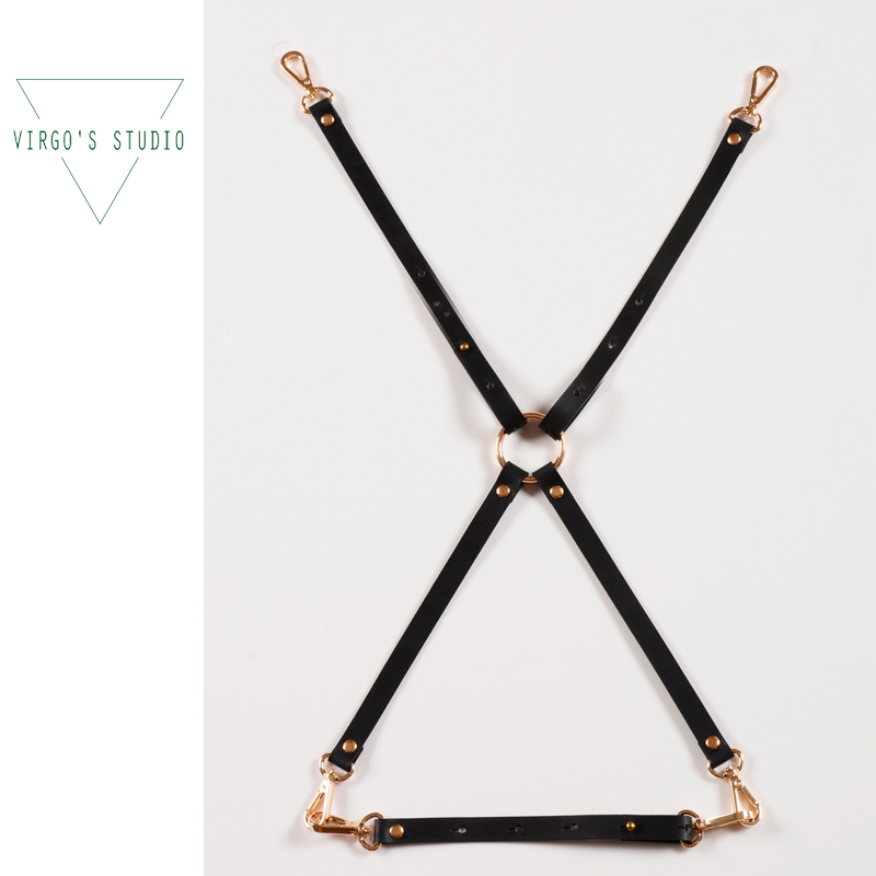 灰色牛仔肩背带围裙咖啡师理发师工作服西餐厅网咖花艺围裙定制