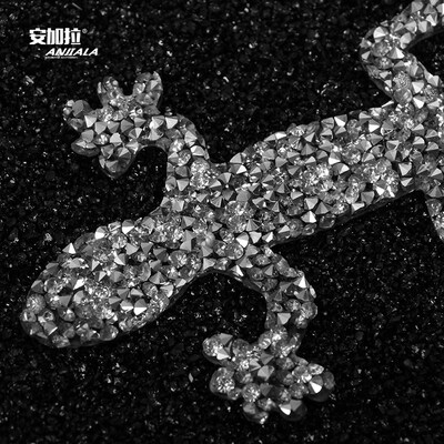 壁虎车贴小汽车贴钻装饰创意尾标改装个性车身划痕遮挡用品3d立体